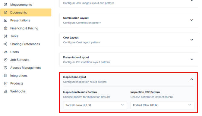 Inspection PDF Layout