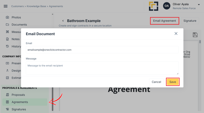 Agreement email 1
