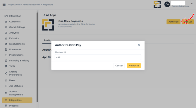 Authorize OCC Pay 1 HSKB