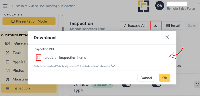 Donwload inspection HSKB
