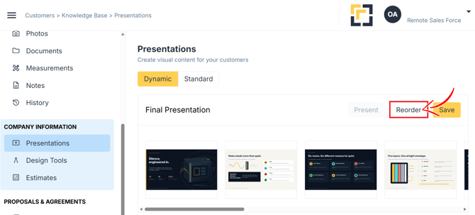 Dynamic presentation 2