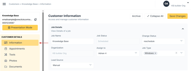 Information Tab 1