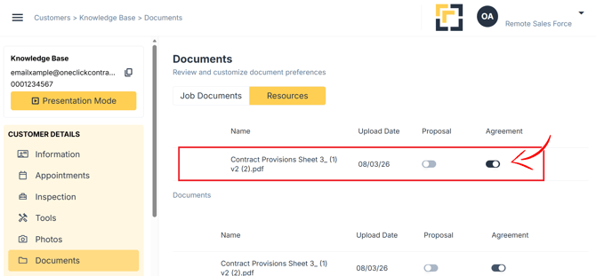 Job resources to proposal and agreement HSKB
