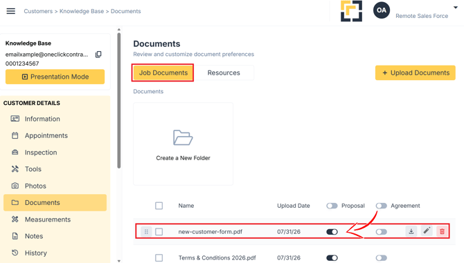 job document to proposal