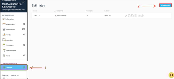 KB_creatinganestimateusingatepalte_step0